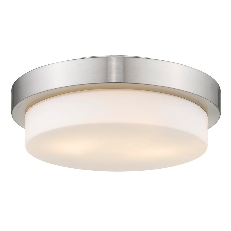Two Light Flush Mount from the Multi-Family Collection in Pewter Finish by Golden