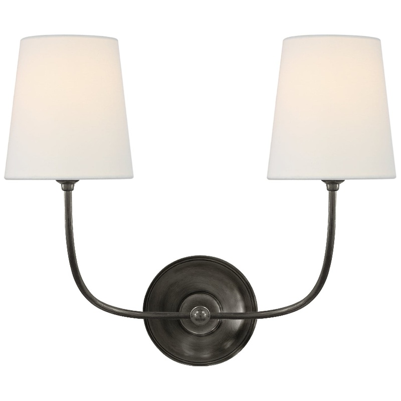 Two Light Wall Sconce from the Vendome Collection in Bronze Finish by Visual Comfort Signature
