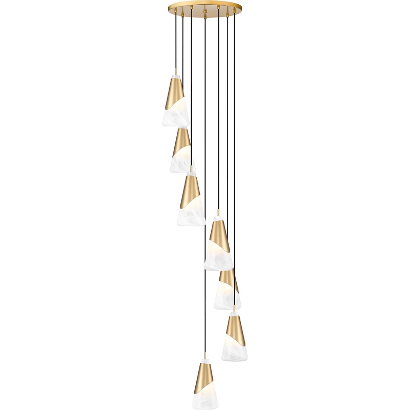Aimie 7-Light Chandelier Modern Gold