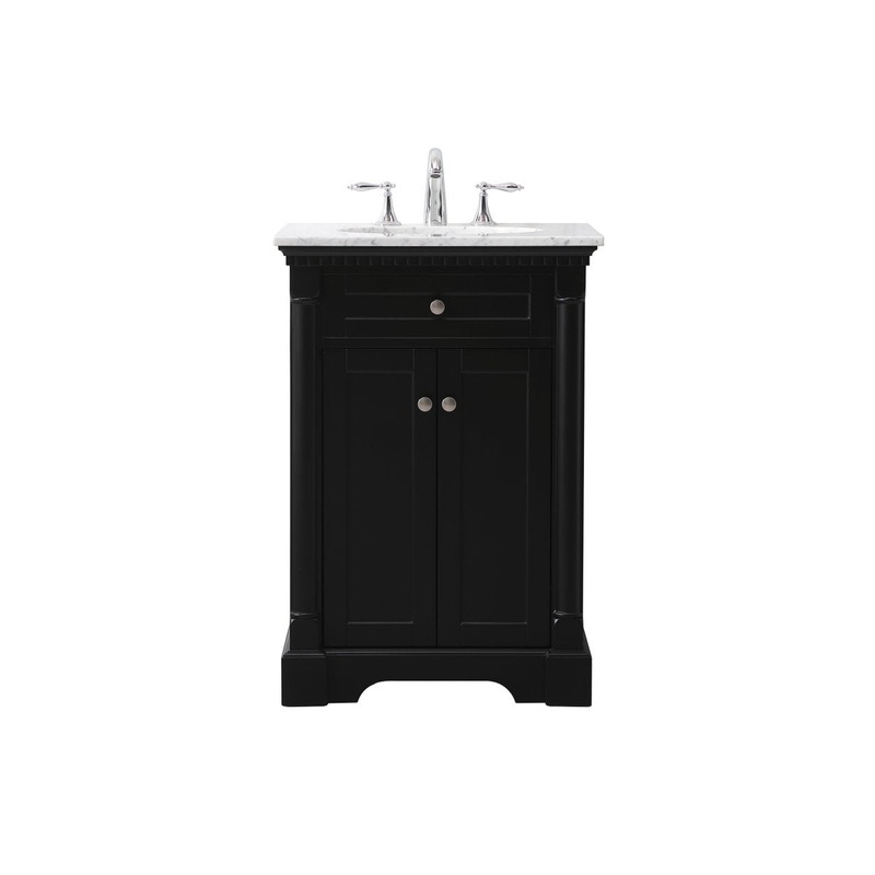 Bathroom Vanity Set from the Clarence Collection in Black Finish by Elegant Lighting
