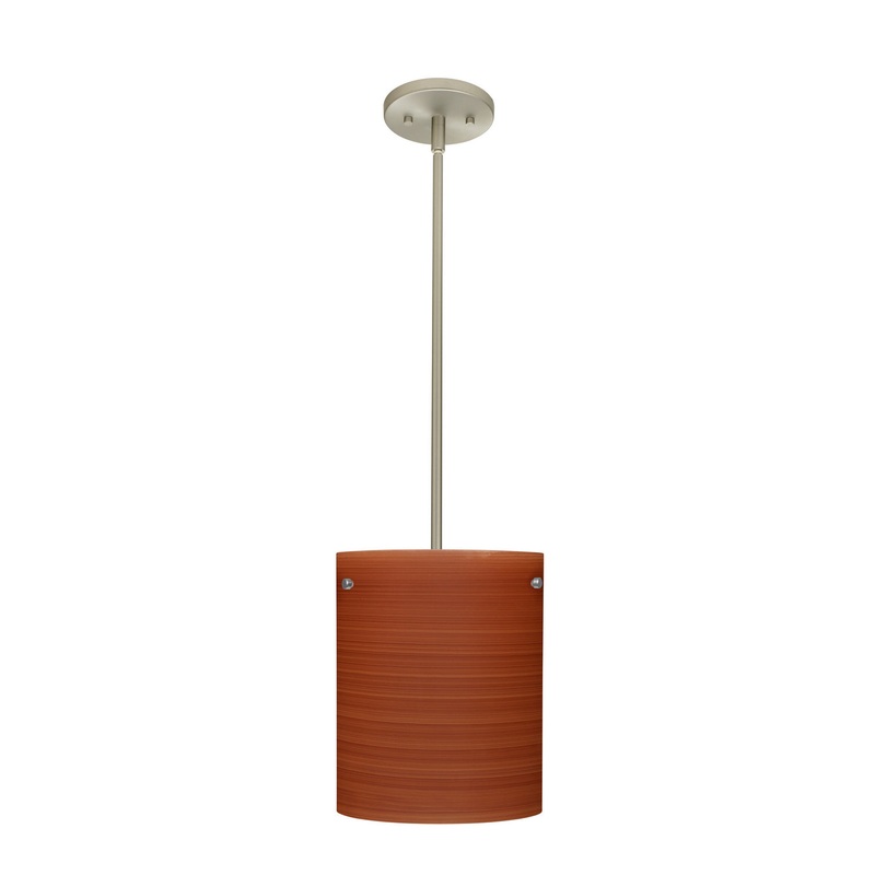 Besa 1TT-4006CH-LED-SN Tamburo One Light Pendant Satin Nickel