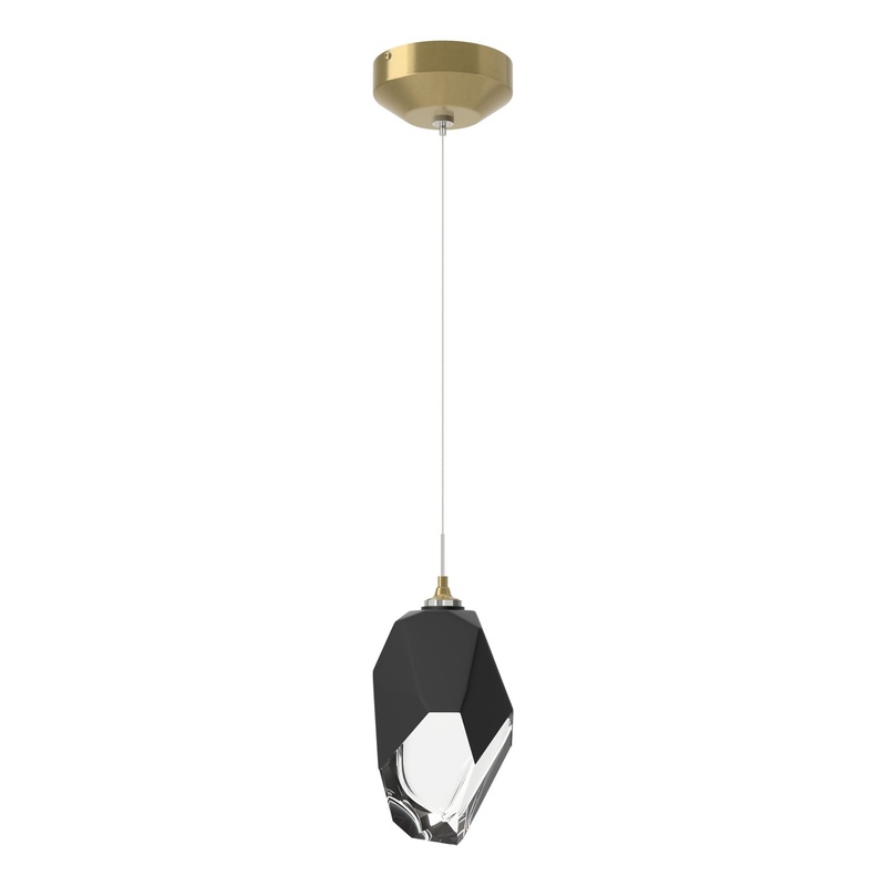 Chrysalis 1-Light Large Pendant Modern Brass Black Crystal (BP)