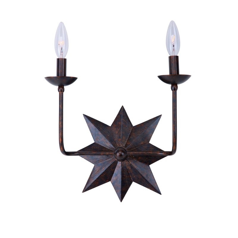 Crystorama 9232-EB Astro Two Light Wall Sconce English Bronze