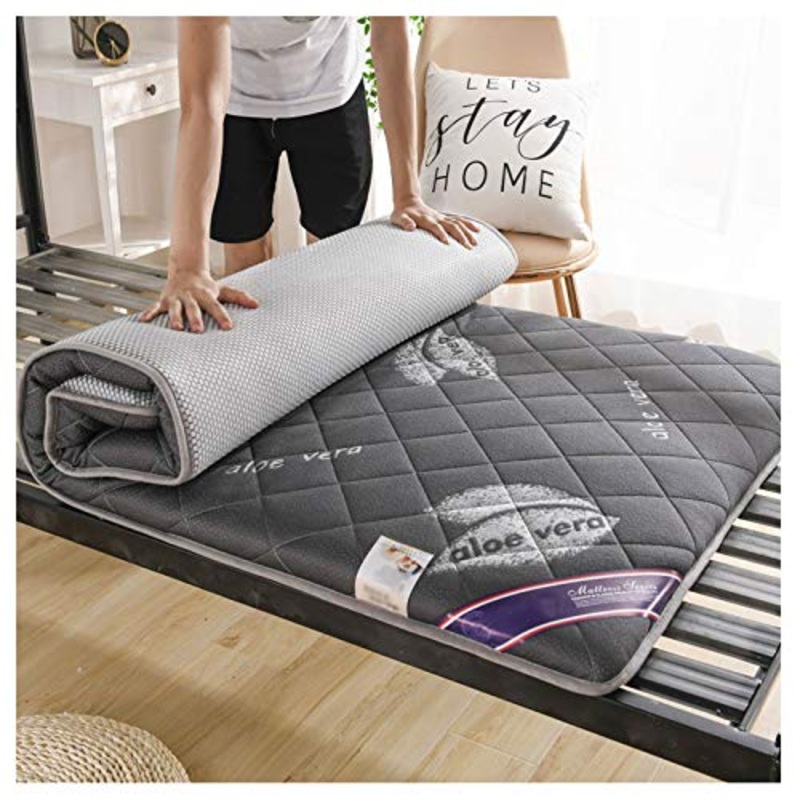 Douer Materasso futon Giapponese da Pavimento, Spesso Tessuto Tatami Tappetino Portatile da Campeggio per Bambini, Pieghevole e Arrotolabile,D,100200CM(3978inch)