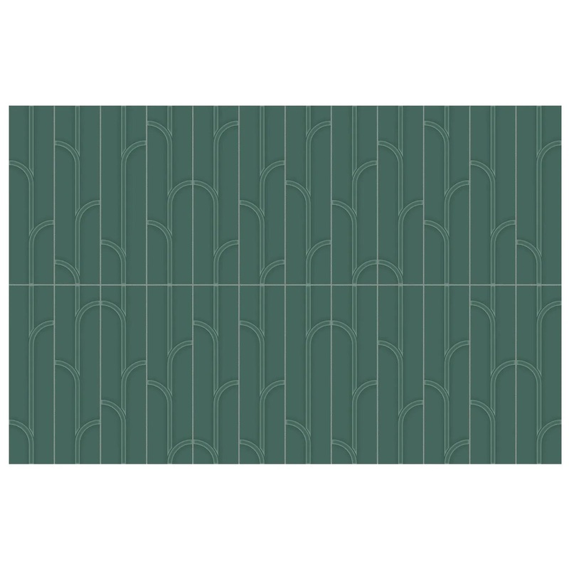 Geometra 3″ x 12″ Ivy Emerald Glossy Ceramic Wall Tile 3″ x 12″