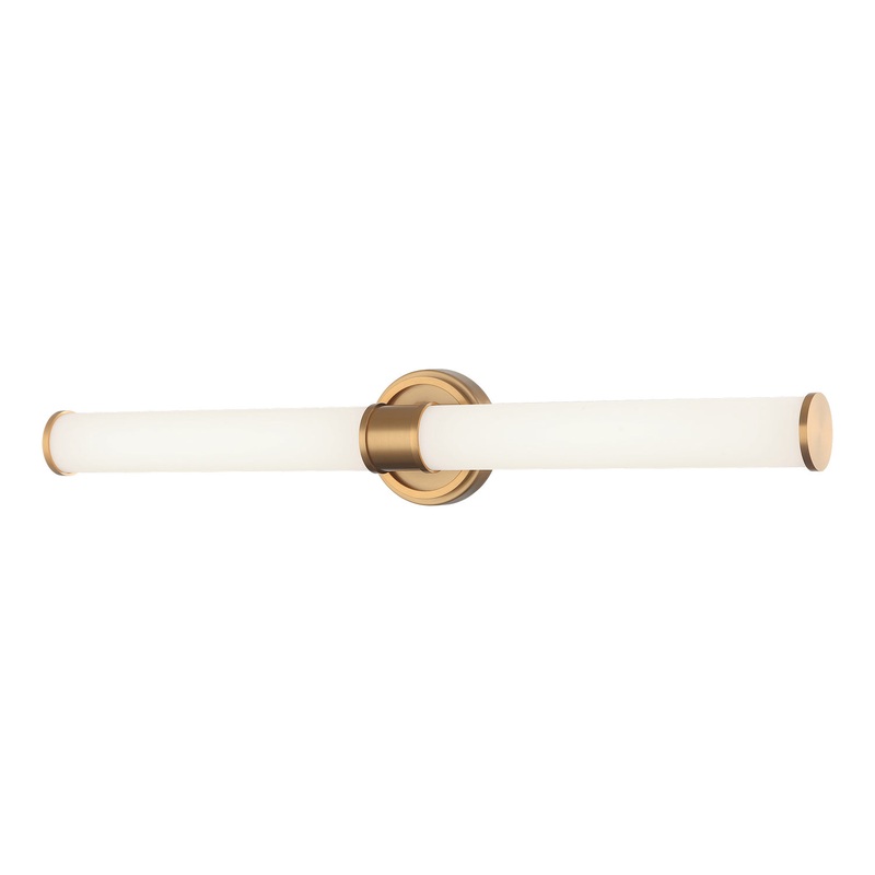 LED Wall Sconce from the Steveston Collection in Aged Gold Brass Finish by Matteo Lighting