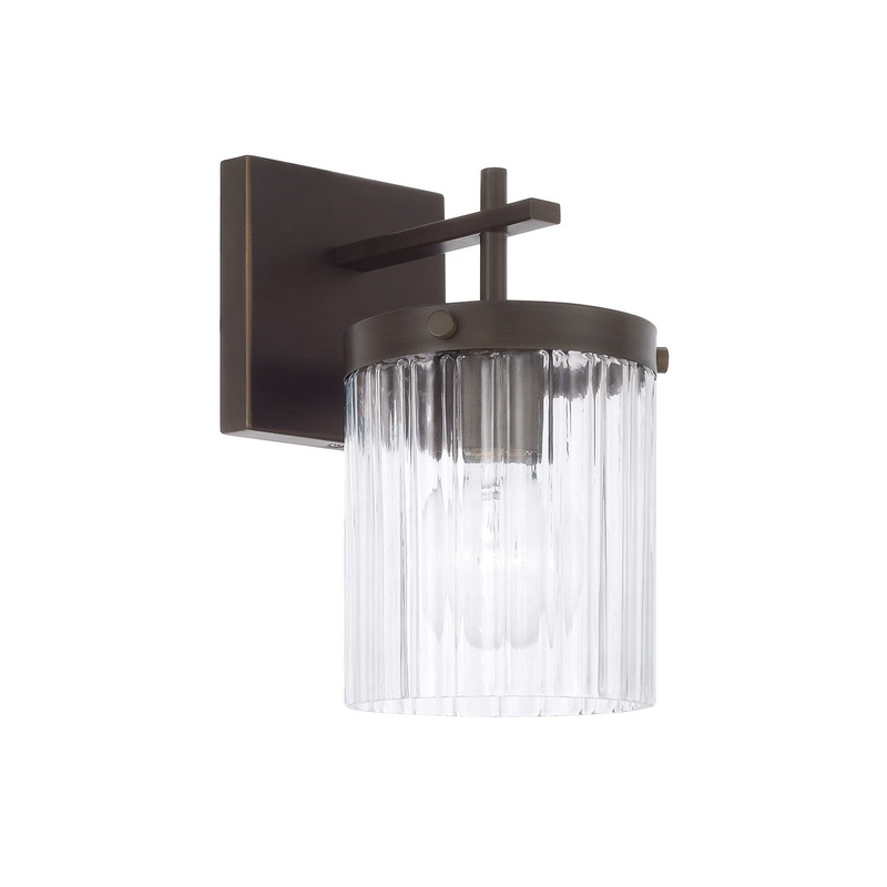 One Light Wall Sconce from the Vaughn Collection in Oil Rubbed Bronze Finish by Capital Lighting