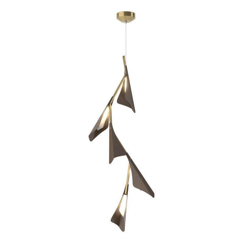 Plume 5-Light LED Pendant Modern Brass Bronze