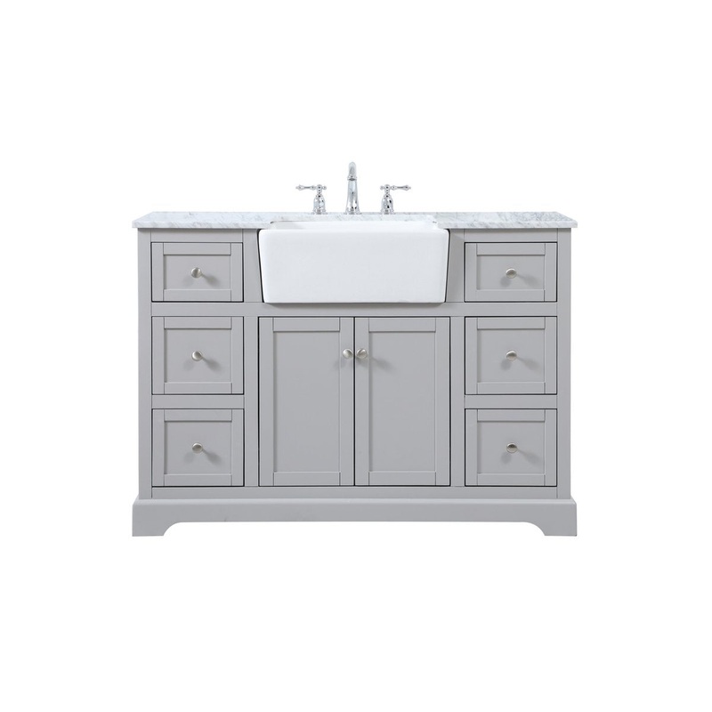 Single Bathroom Vanity from the Franklin Collection in Grey Finish by Elegant Lighting
