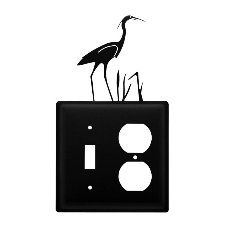 Village Wrought Iron ESO-133 Double Heron Switch & Outlet Cover