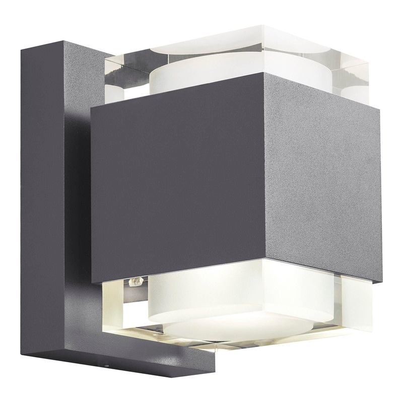 Voto 8 Outdoor Wall Up & Downlight Charcoal None