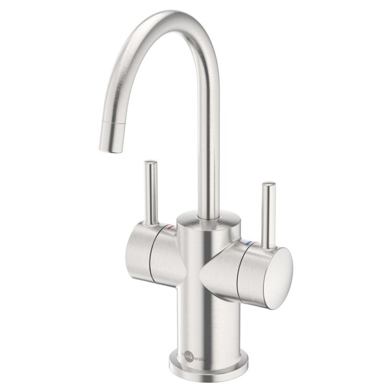 Water Dispenser Showroom Modern 3010 Instant 2 Lever ADA Gooseneck Swivel 360 DEG Stainless Steel