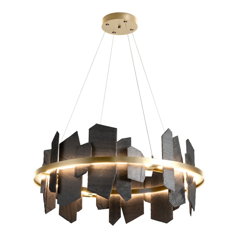 Ardesia Circular LED Pendant Modern Brass