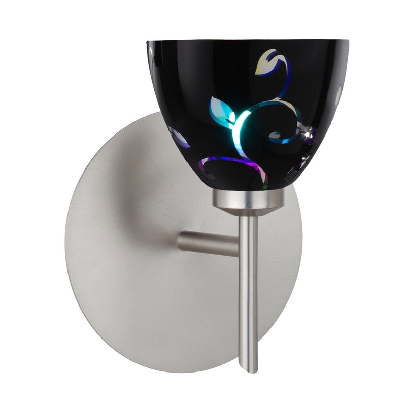 Besa 1SW-1858VB-SN Divi One Light Wall Sconce Satin Nickel