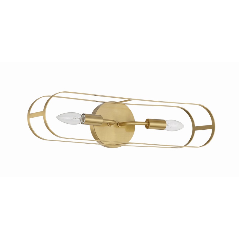Craftmade 12820SB2 Mindful Two Light Vanity Satin Brass