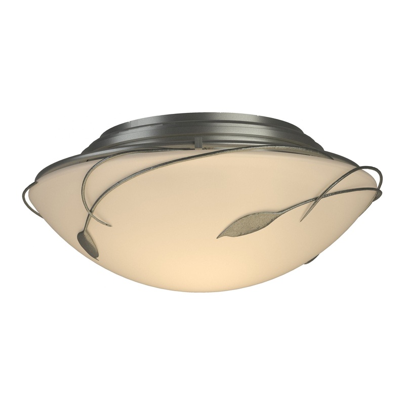 Forged Leaves Flush Mount Vintage Platinum