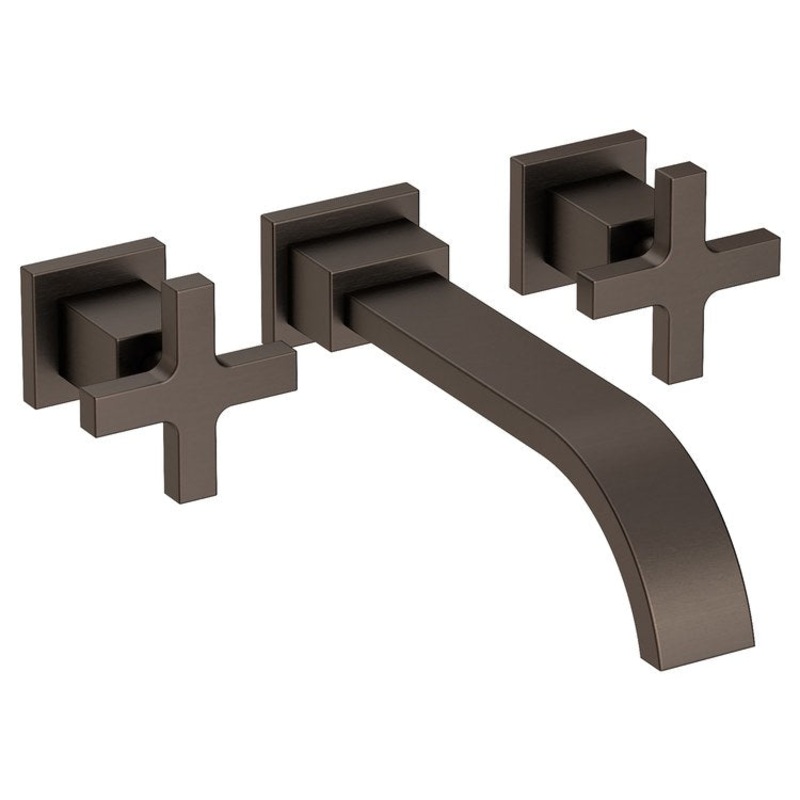 Secant Two Handle Wall-Mount Bathroom Faucet – English Bronze