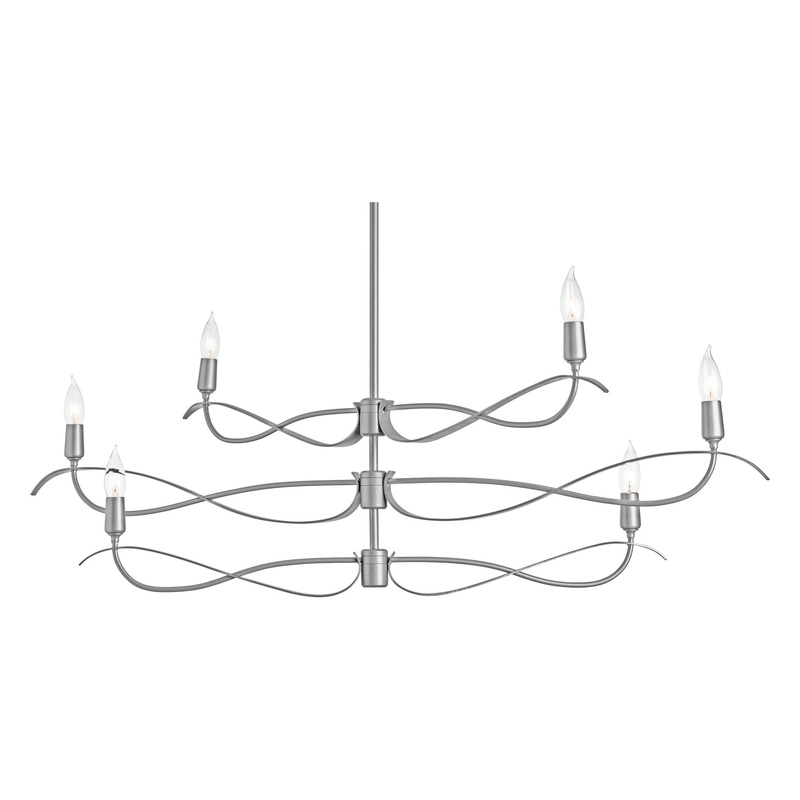 Willow 6-Light Small Chandelier Vintage Platinum