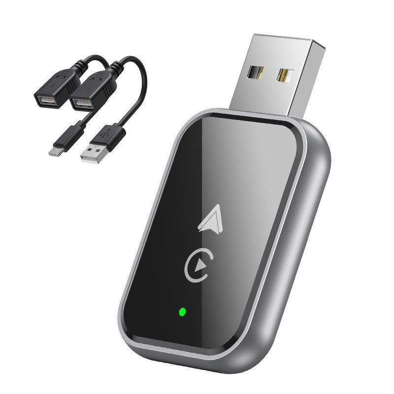 2-in-1 Wireless CarPlay & Android Auto Adapter – Plug & Play Dongle for Cars(Android phone Apple phone two in one)