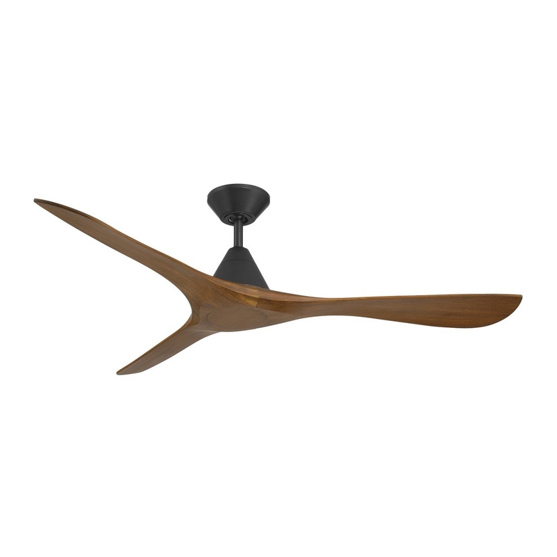 60″Ceiling Fan from the Carve Collection in Matte Black/Distressed Koa Finish by Modern Forms Fans