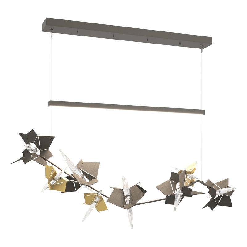 Belladonna LED Pendant Dark Smoke Modern Brass