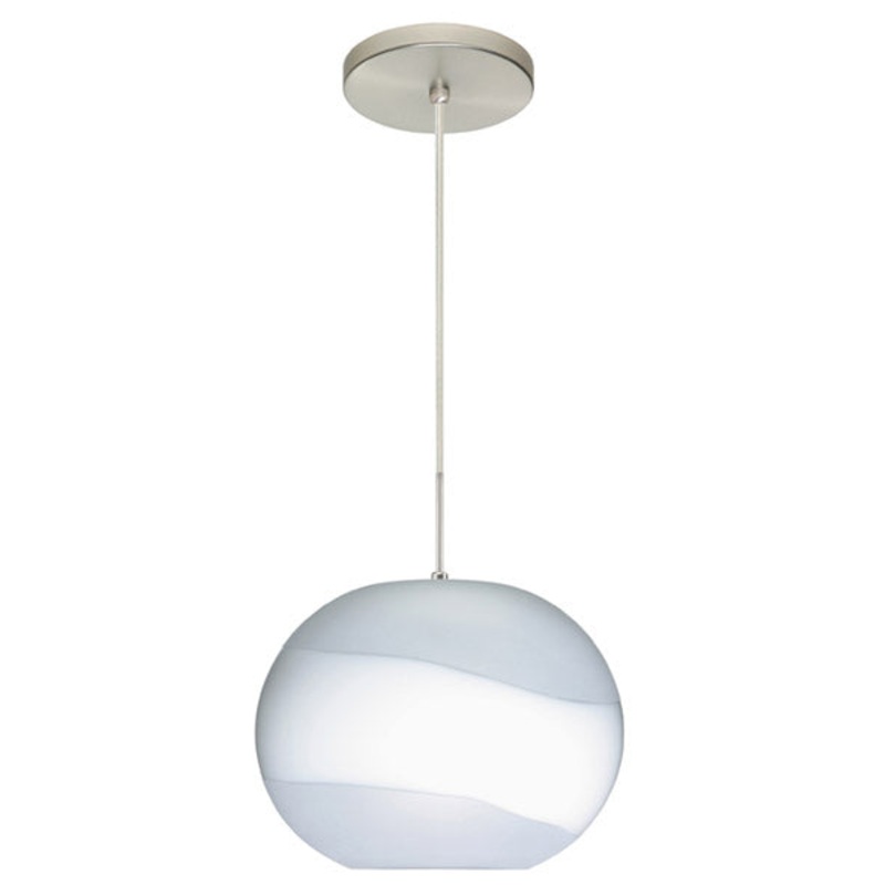 Besa 1JT-477699-SN Luna One Light Pendant Satin Nickel