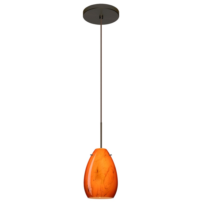 Besa 1XT-1713HB-LED-BR Pera One Light Pendant Bronze