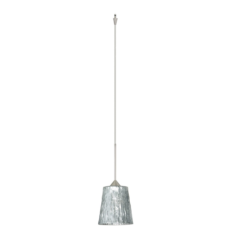 Besa XP-5125SF-SN Nico One Light Pendant Satin Nickel