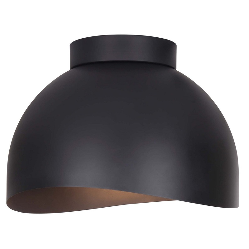 Canarm IFM1122A11BK Henlee One Light Flush Mount Matte Black