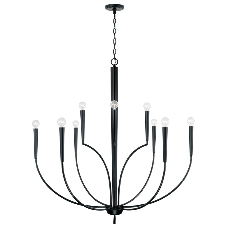 Capital Lighting 445901MB Holden 10 Light Chandelier Matte Black