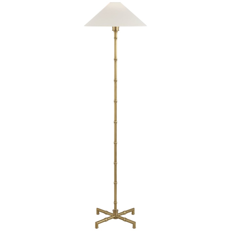 LED Floor Lamp from the Grenol Collection in Hand-Rubbed Antique Brass Finish by Visual Comfort Signature
