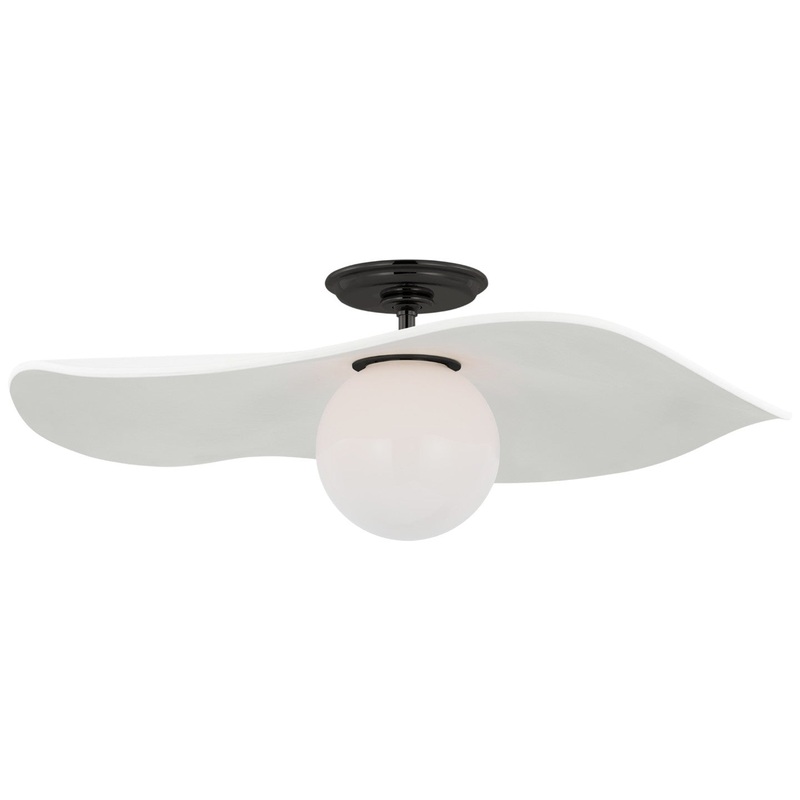 LED Semi-Flush Mount from the Mahalo Collection in Bronze Finish by Visual Comfort Signature