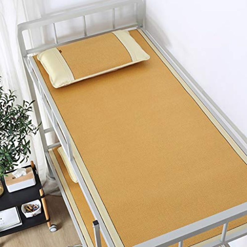 MBY Materassino in bamb Carbonizzato Raffreddamento Singolo Letto Pieghevole Cannuccia Stuoia Alunno Dormitorio Cuccetta Camera da Letto Malacca (Color : C, Size : 200 * 100cm)
