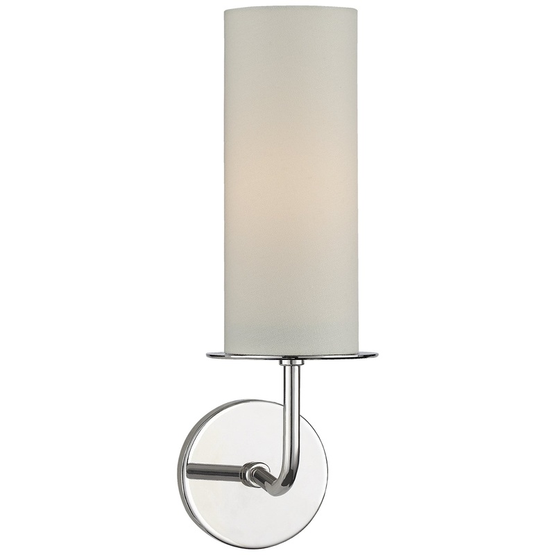 One Light Wall Sconce from the Larabee Collection in Polished Nickel Finish by Visual Comfort Signature