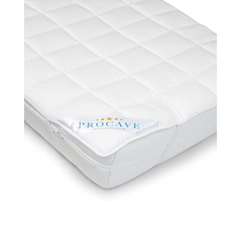 PROCAVE MICRO-COMFORT in diverse misure |made in Germany | Coprimaterasso in microfibra di poliestere | Soft Touch | Adatto anche per materassi a molle e ad acqua | 120×200 cm
