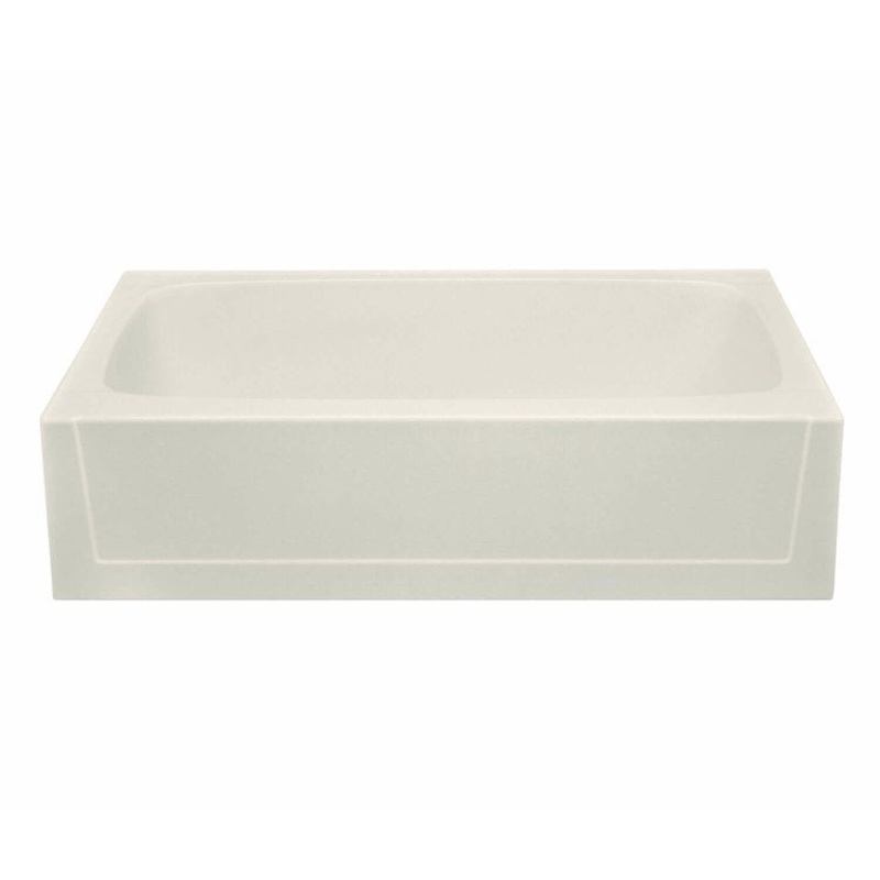 Soaking Tub Alcove Right Drain Biscuit Rectangle 50 Gallons 60 x 30 x 15 Inch