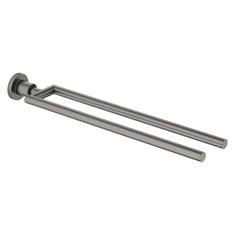 Towel Bar TARA 2-Piece Fixed Brushed Dark Platinum
