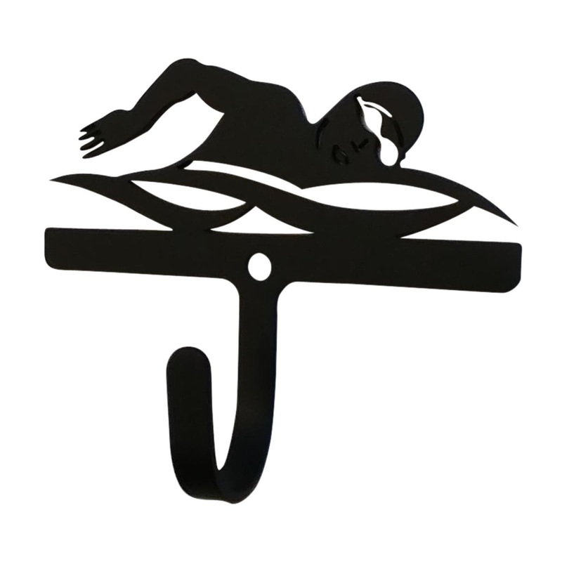 Village Wrought Iron WH-303-S Swimmer Wall Hook Small