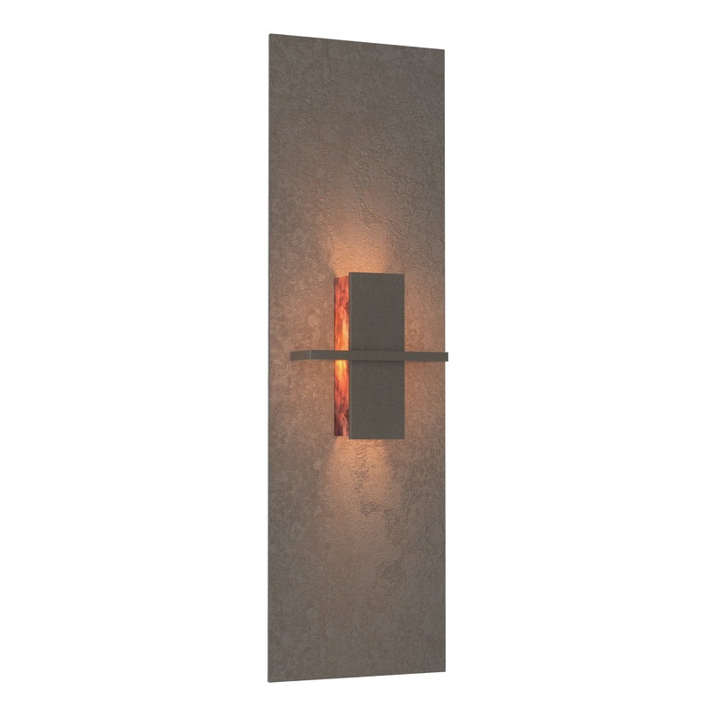 Aperture Vertical Sconce Dark Smoke Topaz Glass (ZB)