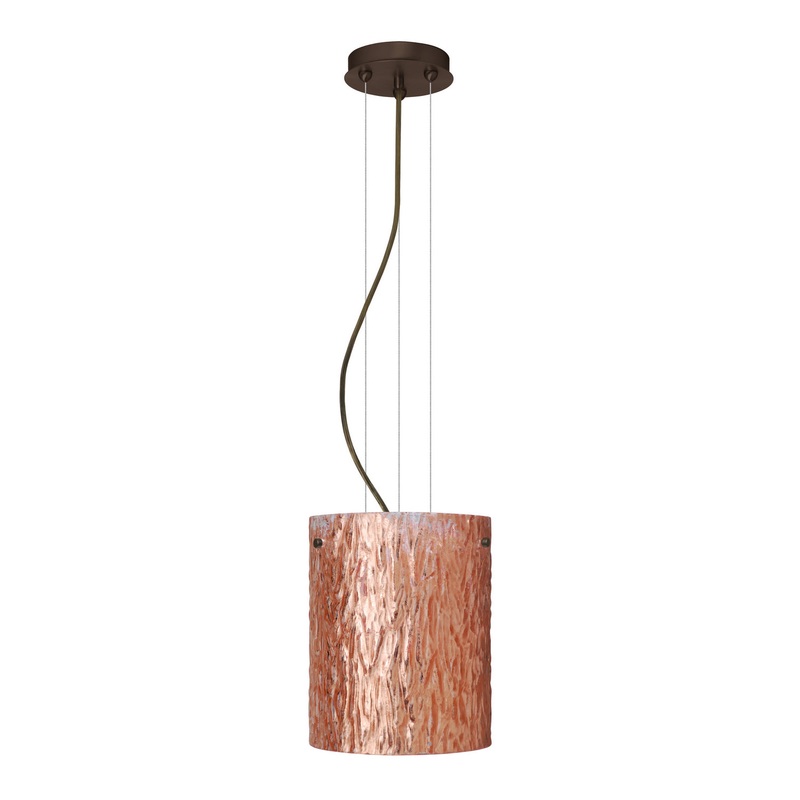 Besa 1KG-4006CS-LED-BR Tamburo One Light Pendant Bronze