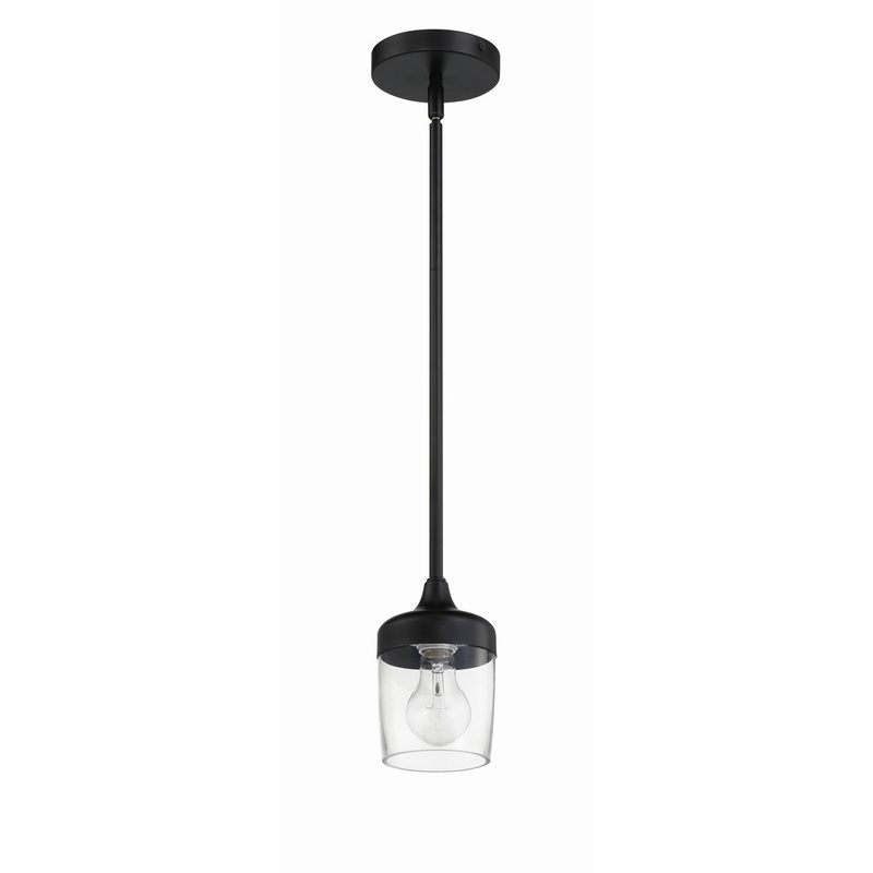 Craftmade 58191-FB Wrenn One Light Mini Pendant Flat Black