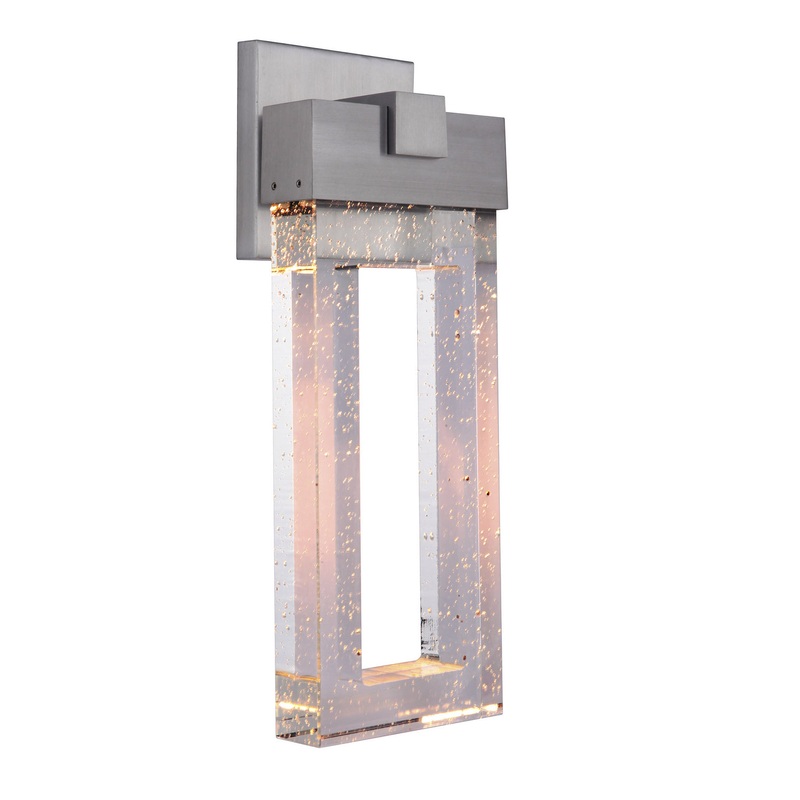 Craftmade ZA1124-SA-LED Cantrell One Light Wall Lantern Satin Aluminum (Discontinued)