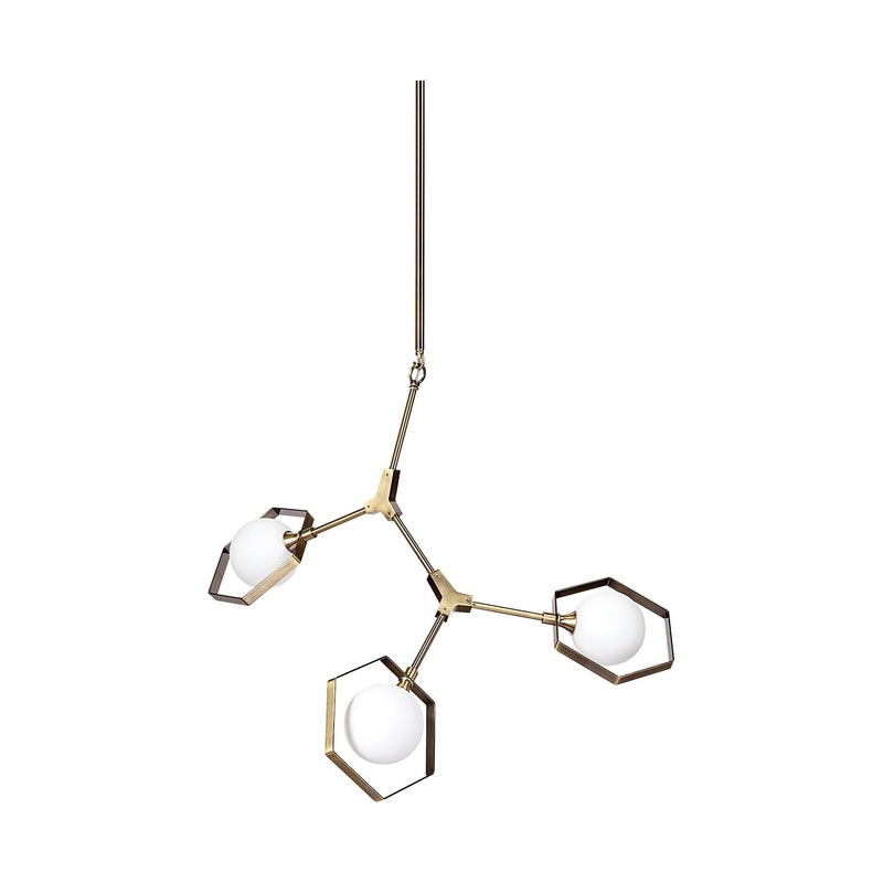 Desousa Chandelier Champagne Metal
