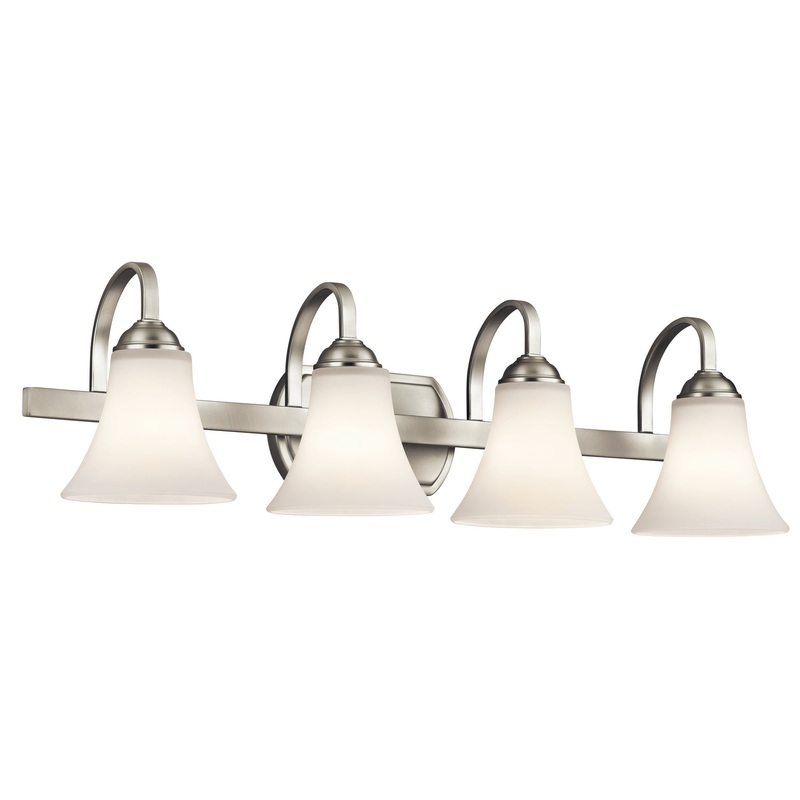Four Light Bath from the Keiran Collection in Brushed Nickel Finish by Kichler