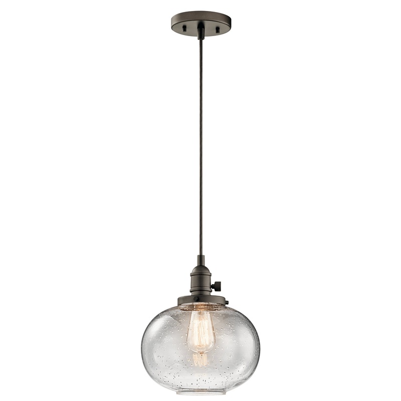 Kichler 43852OZ One Light Mini Pendant, Olde Bronze