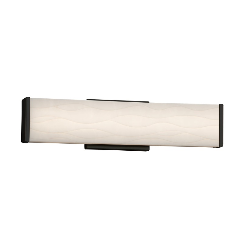 LED Bath Bar from the Porcelina Collection in Matte Black Finish by Justice Designs