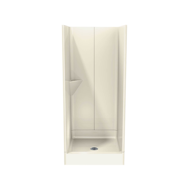 MAAX 103006-000-004-000 32SKD 32 x 34 AcrylX Alcove Center Drain Three-Piece Shower in Bone