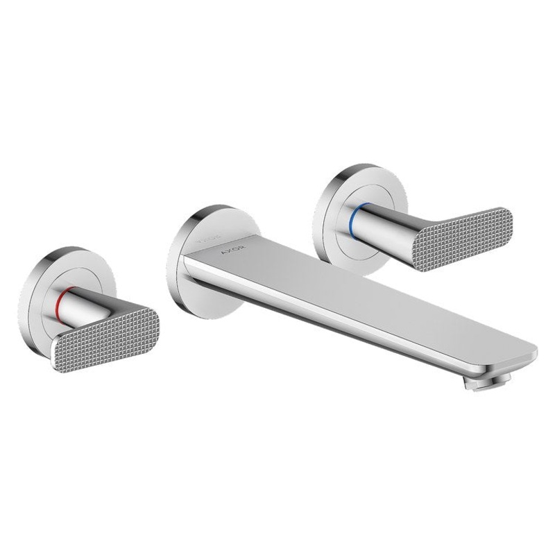 Tub Filler Trim Citterio C 2 Lever Cubic Cut Chrome ADA 8 Inch Spread Wall Mount 5.3 Gallons per Minute