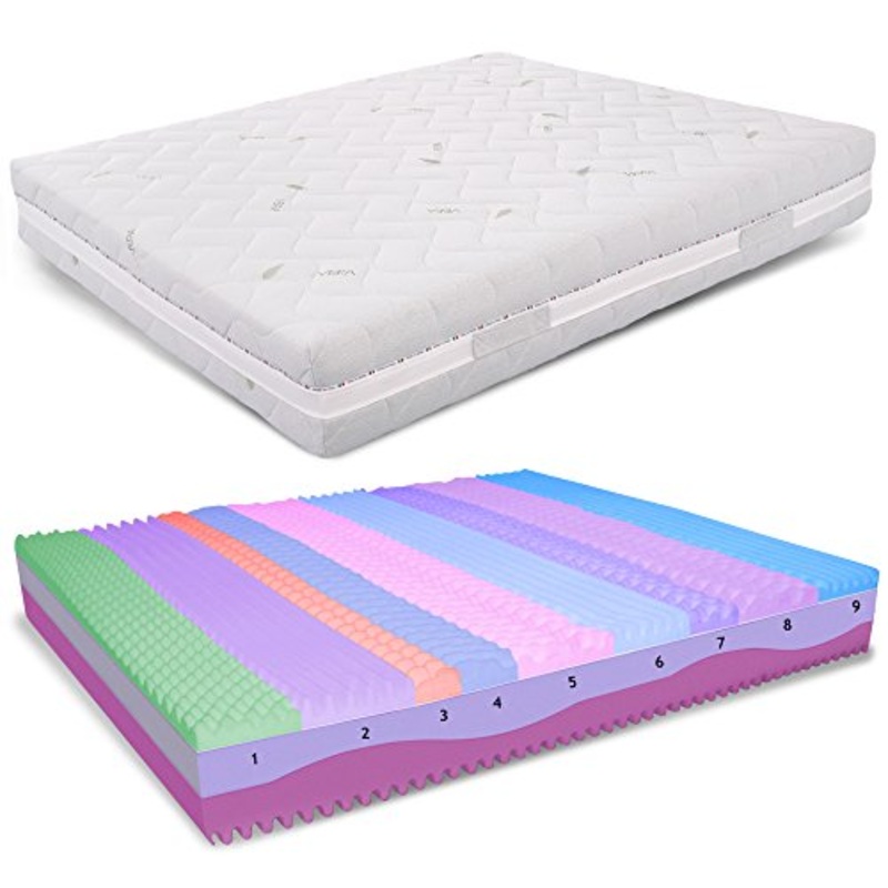 AILIME SRL Materasso Matrimoniale SFODERABILE 180X200X26 CM in Memory Foam Ortopedico Dispositivo Medico Prime