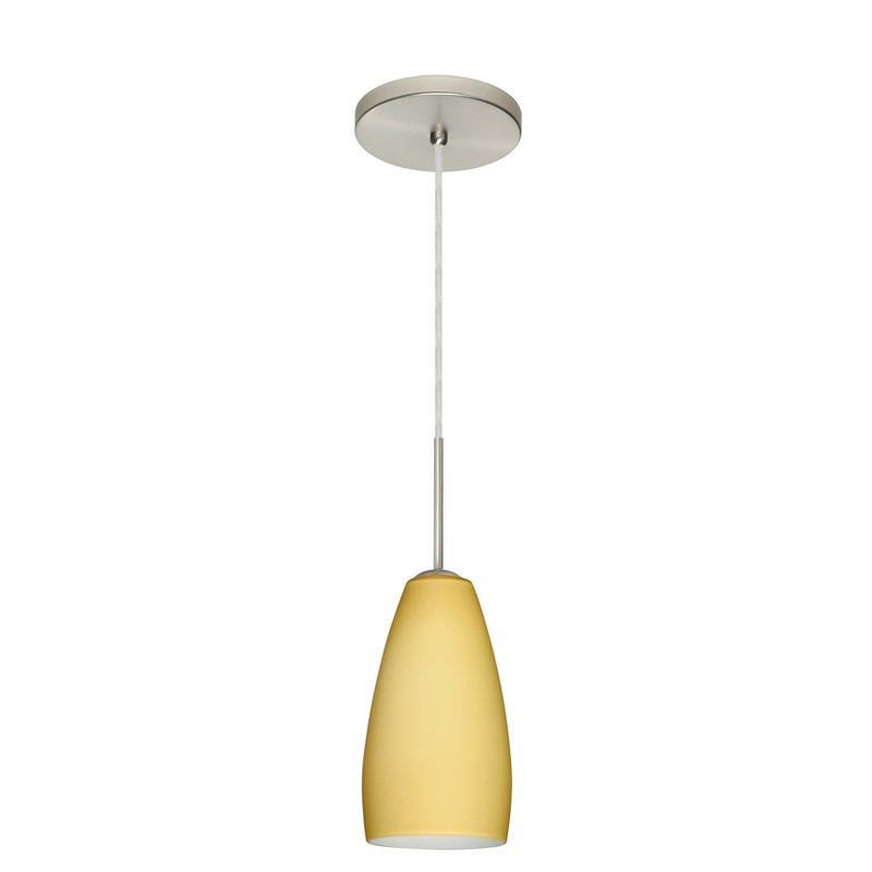 Besa 1BT-1509VM-MED-SN Chrissy One Light Pendant Satin Nickel